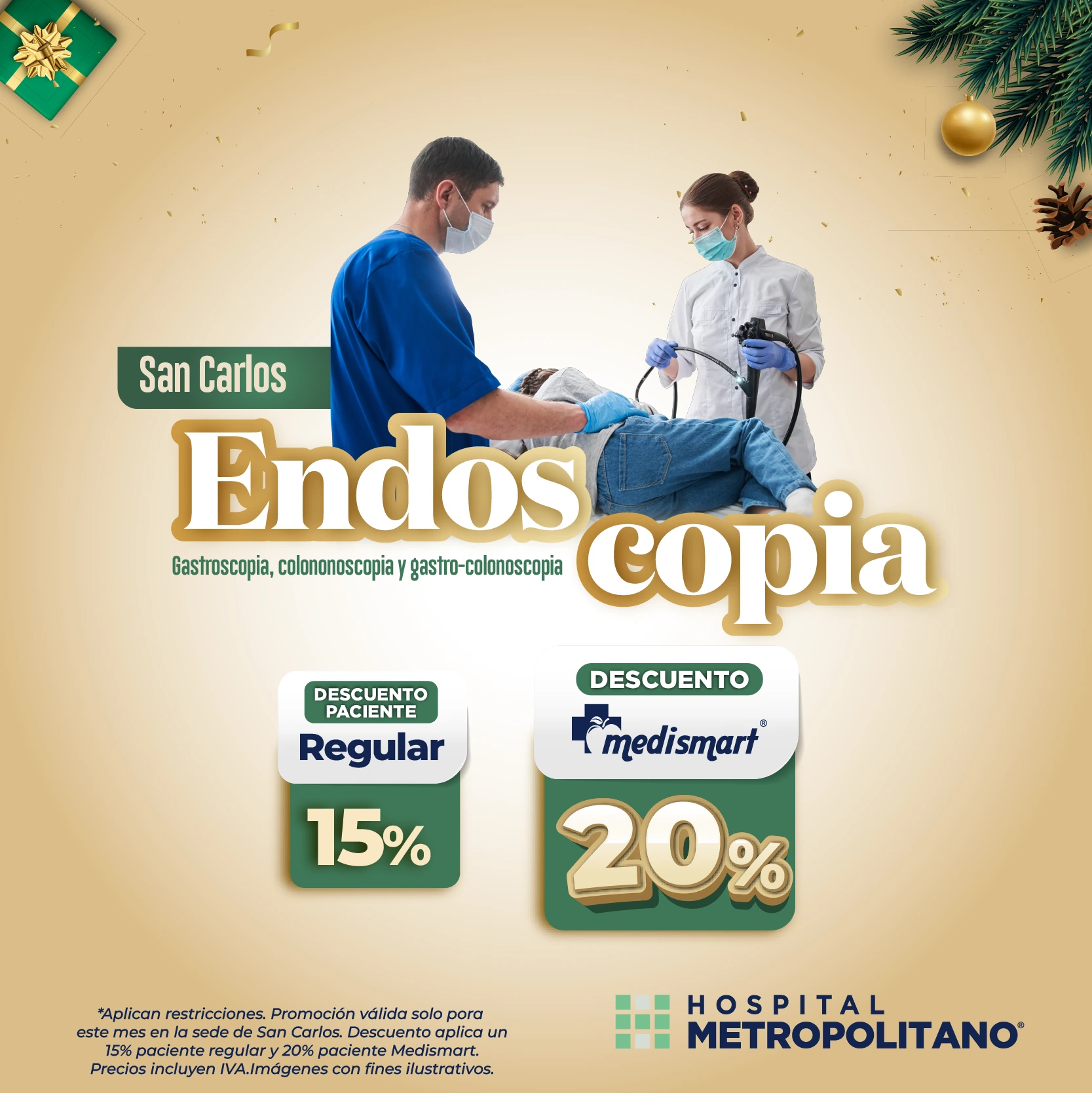 http://Endoscopía%2015%%20de%20descuento%20y%20para%20clientes%20MediSmart%2020%.%20Aplica%20en%20San%20Carlos