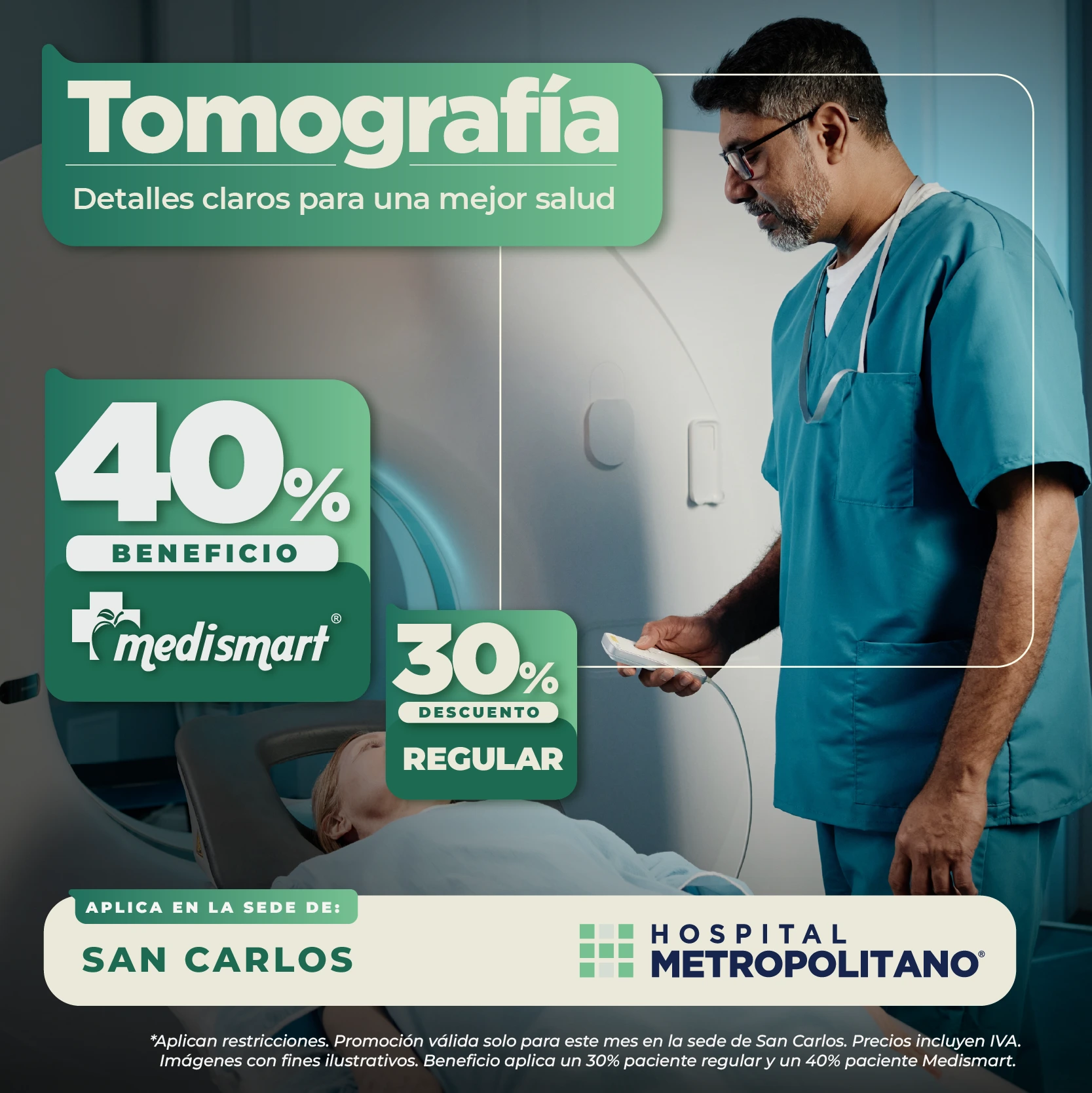 http://Detalles%20claros%20para%20una%20mejor%20salud.%20Descuento%20de%20hasta%2030%%20(40%%20a%20través%20de%20MediSmart)%20en%20Tomografía%20en%20la%20sede%20de%20San%20Carlos.
